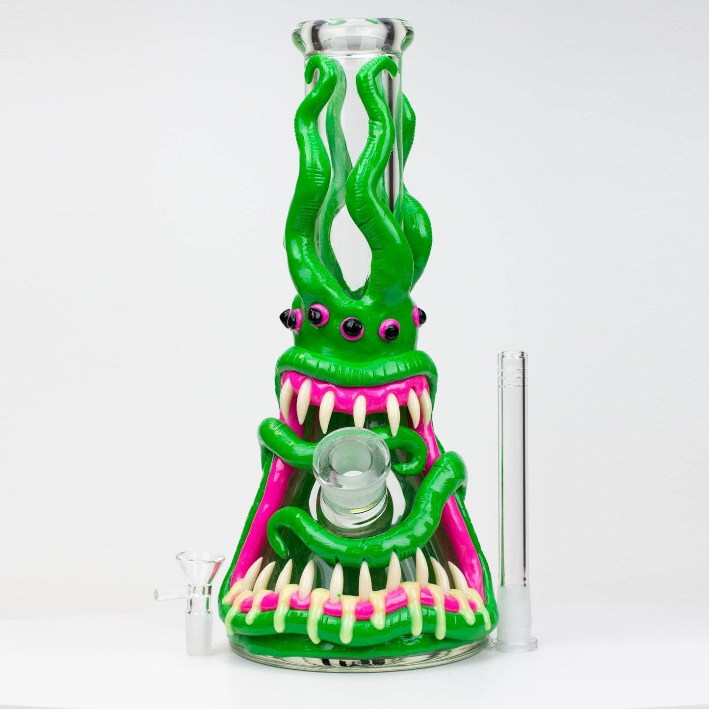 12.5" Resin 3D artwork 7mm glass beaker water bong [TS102] - TrippyQueenParadise