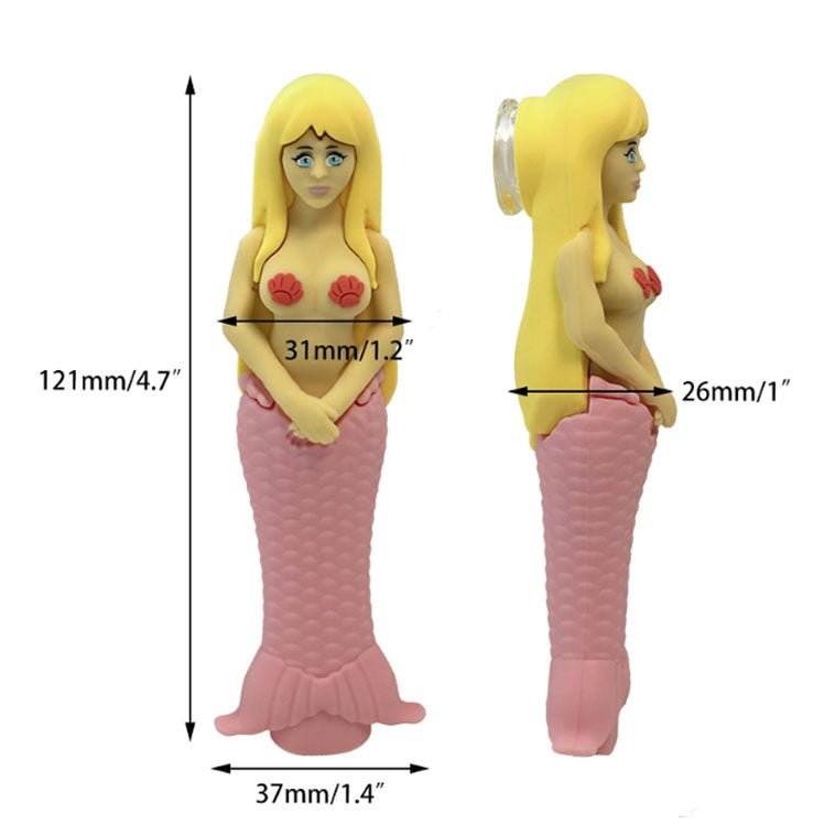 4.7" Mermaid hand pipe - Assorted [H365] - TrippyQueenParadise