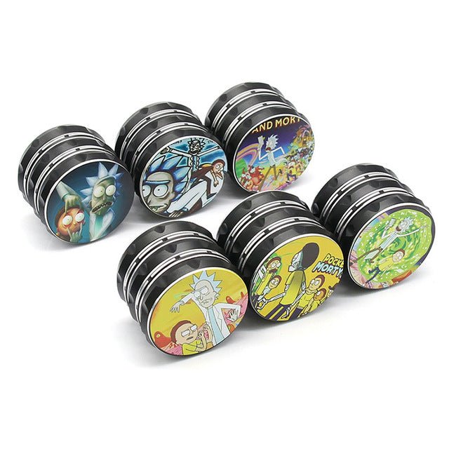 Rick and Morty Weed Grinder Big 63mm Metal Grinder Weed Accessories - TrippyQueenParadise